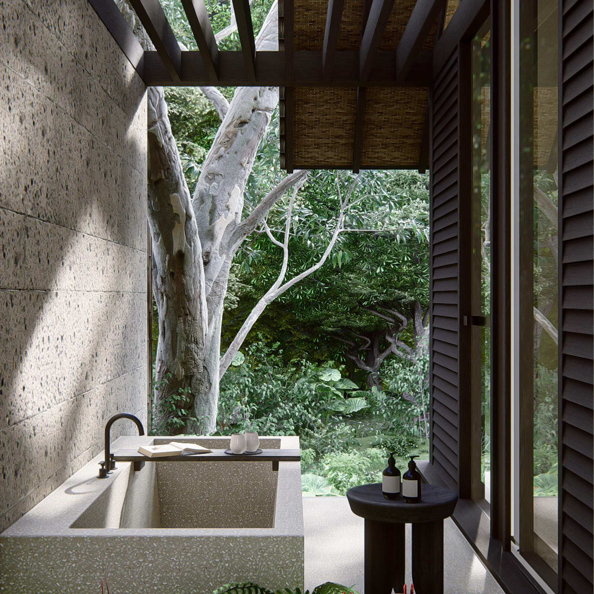 Typical bathtub area at Villa Nyanyi Bali